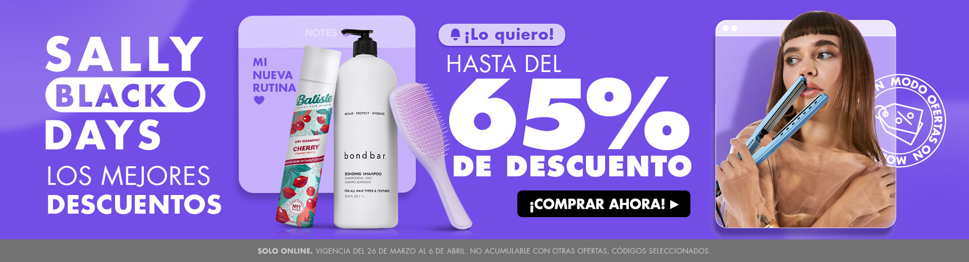 Sally Black Days, los mejores descuentos para ti hasta del 65% off