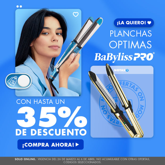 Planchas optimas Babyliss con hasta un 35% Off