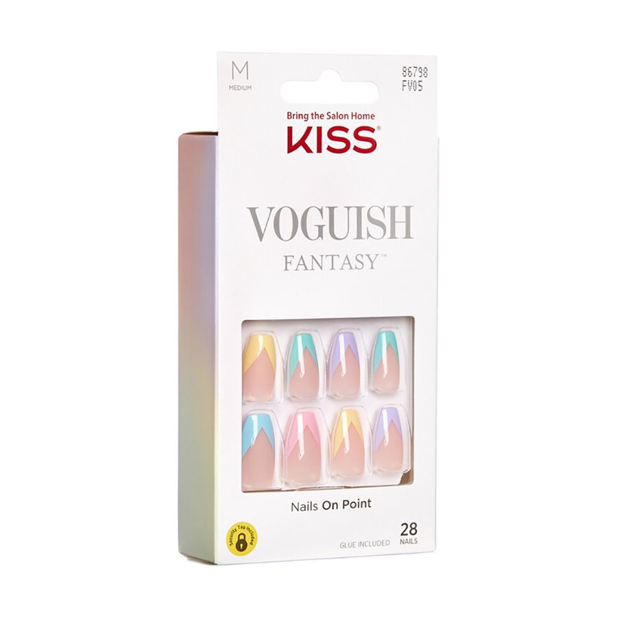 UÑAS KISS FV05 VOGUISH FRENCH MEDIUM 28UN