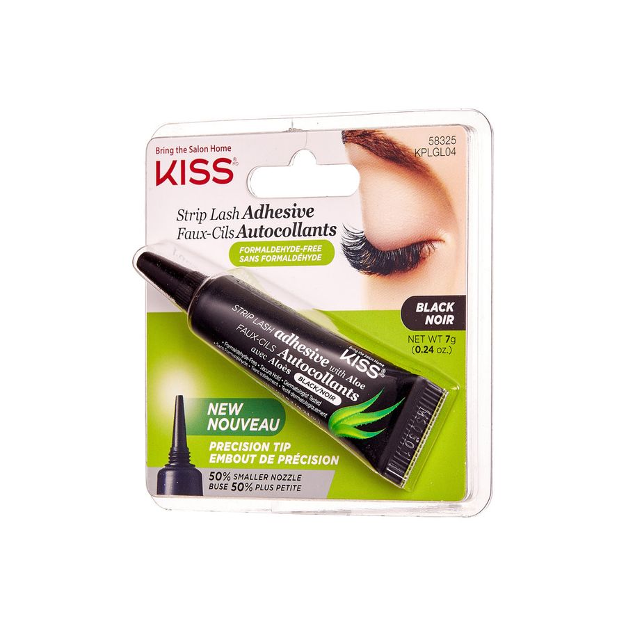 PEGAMENTO PESTAÑAS KISS KPLGL04 ALOE NEGRO 7GR