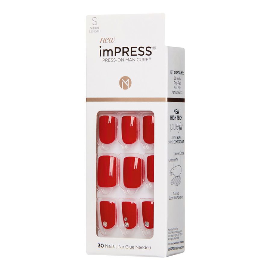 Set de uñas Kiss Rojo 30un