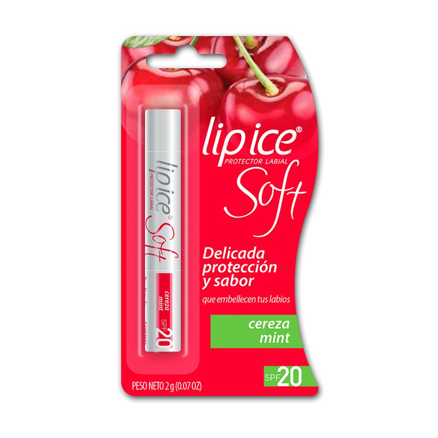 BALSAMO LABIAL LIP ICE MENBLA041 SOFT CEREZA MENTA SPF 20