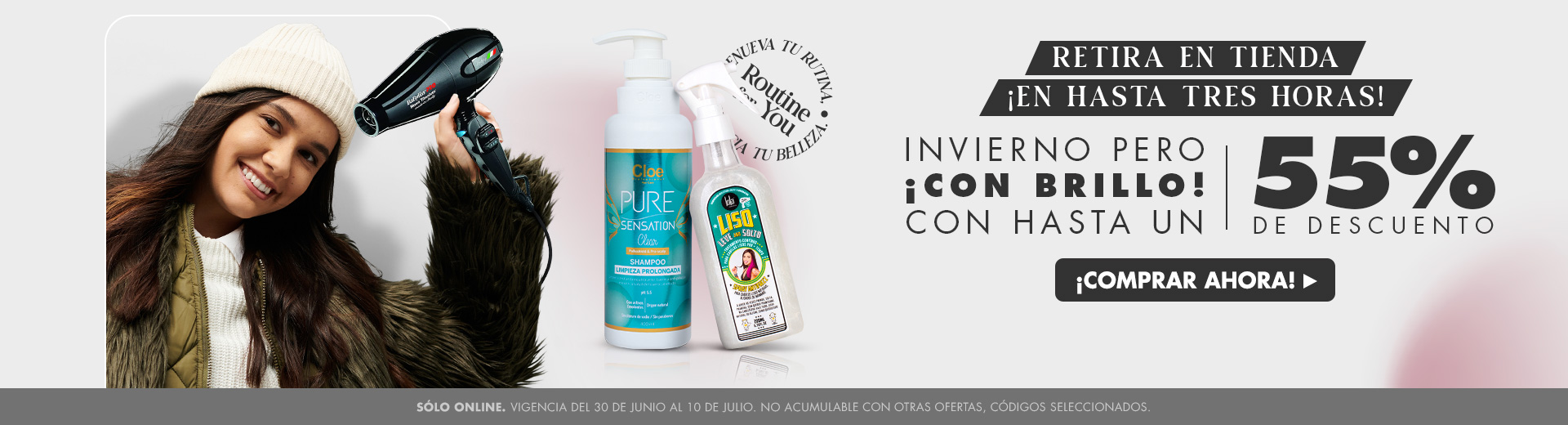 Invierno, pero con brillo. ¡Descuentos hasta con un 55% off