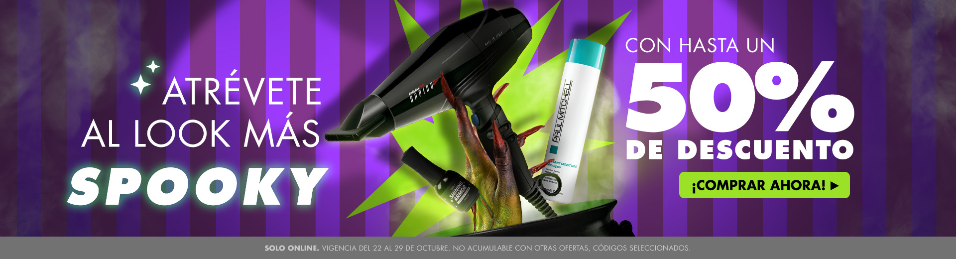 Atrévete al look más spooky con hasta 50% OFF