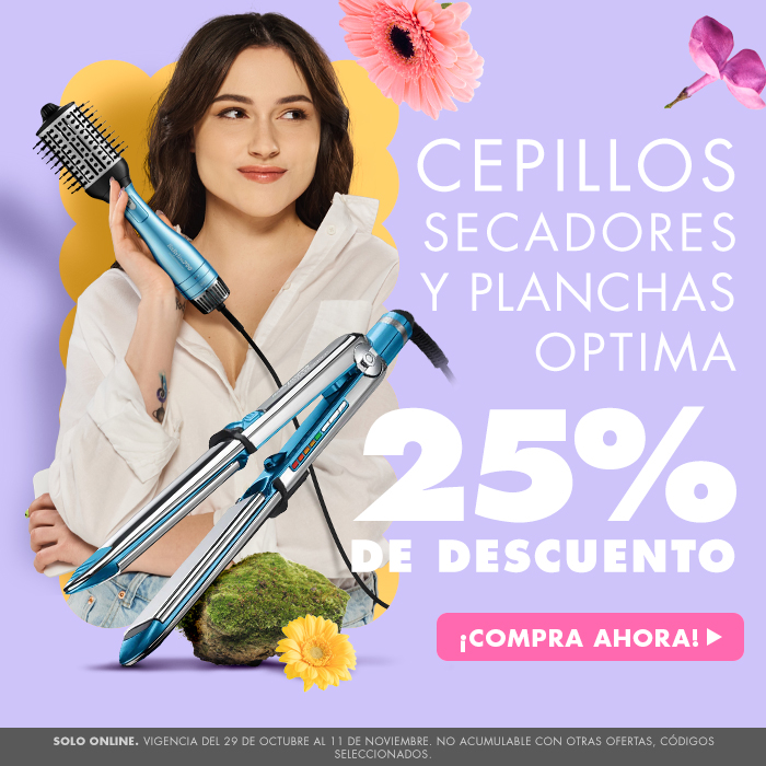 Cepillos secadores y Plancha Optima con un 25%