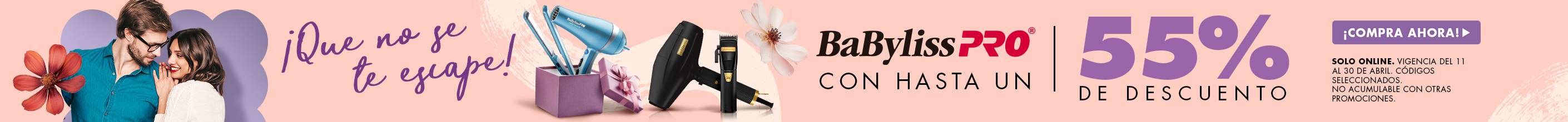 ¡Productos BabylissPRO hasta un 55% de descuento!