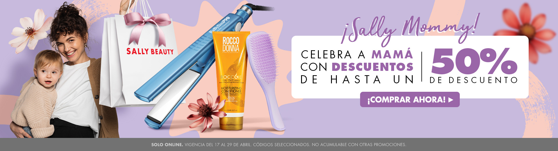 Sally mommy todo el año. Descuentos hasta del 50% off